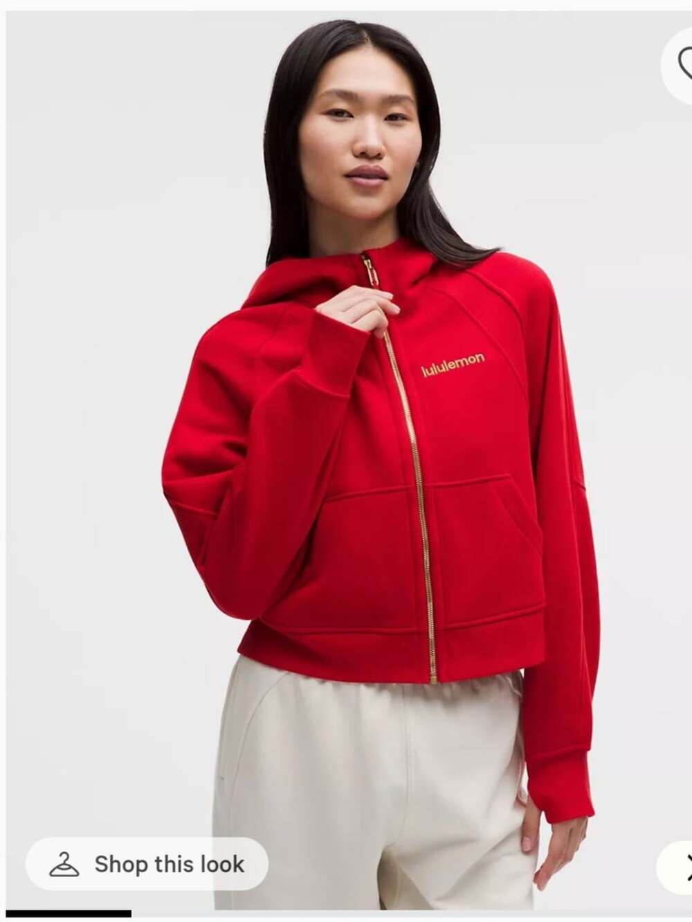 Lululemon Lunar New Year Scuba Oversized Full-Zip Hoodie Oxford Red XL/XXL